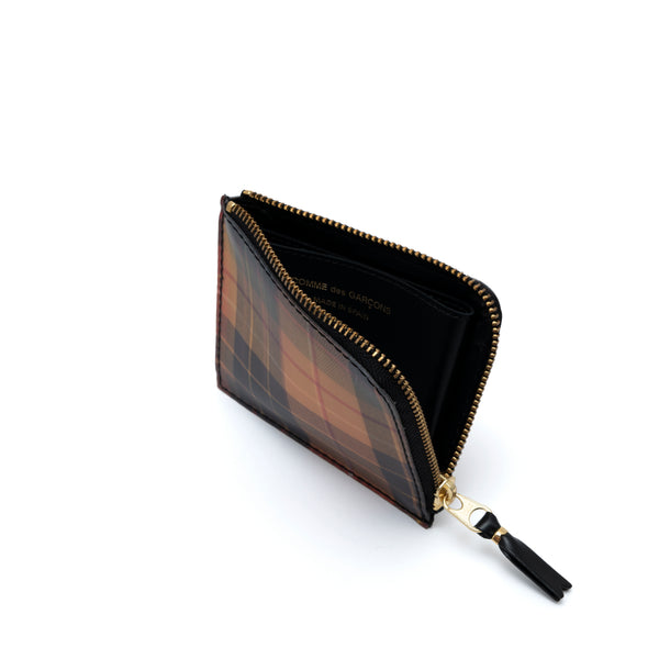 CDG WALLET - Lenticular Tartan A - (8Z-L131 Red/Yellow)