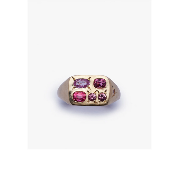 SEB BROWN - Pink Segment Ring - (9Yg)