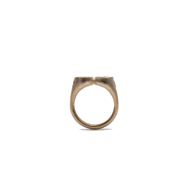 SEB BROWN - Double Neapolitan Ring Gold - (9Yg)