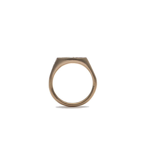 SEB BROWN - Pink Neapolitan Oval Ring - (9Yg)