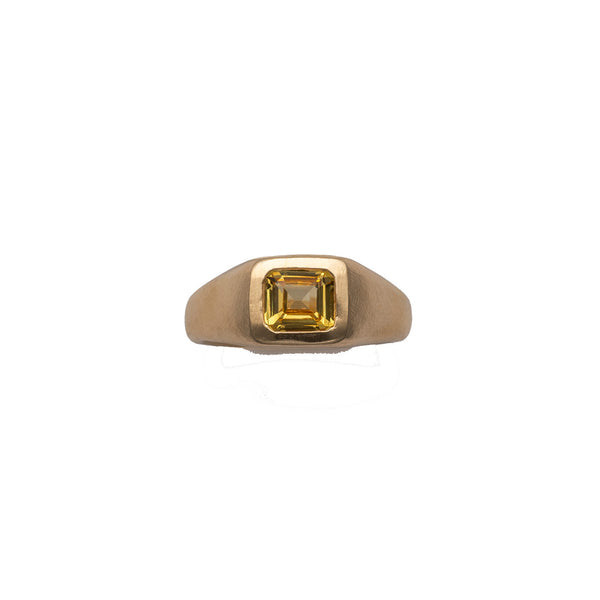 SEB BROWN - Yellow Block Ring - (18Yg)