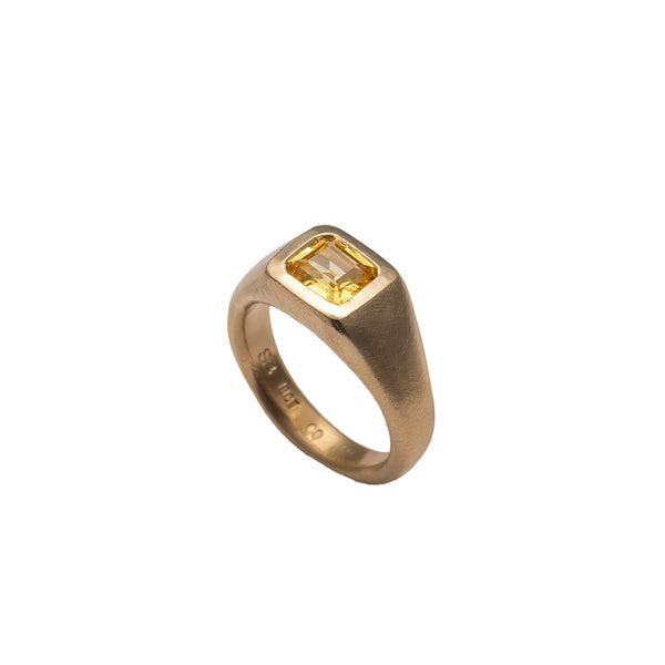 SEB BROWN - Yellow Block Ring - (18Yg)