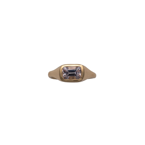 SEB BROWN - Pale Spinel Pillow Ring - (18Yg)