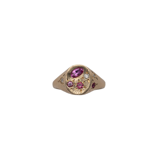 SEB BROWN - Pink Spazio Ring - (9Yg)