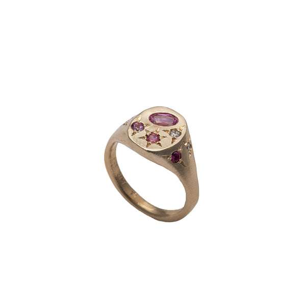 SEB BROWN - Pink Spazio Ring - (9Yg)