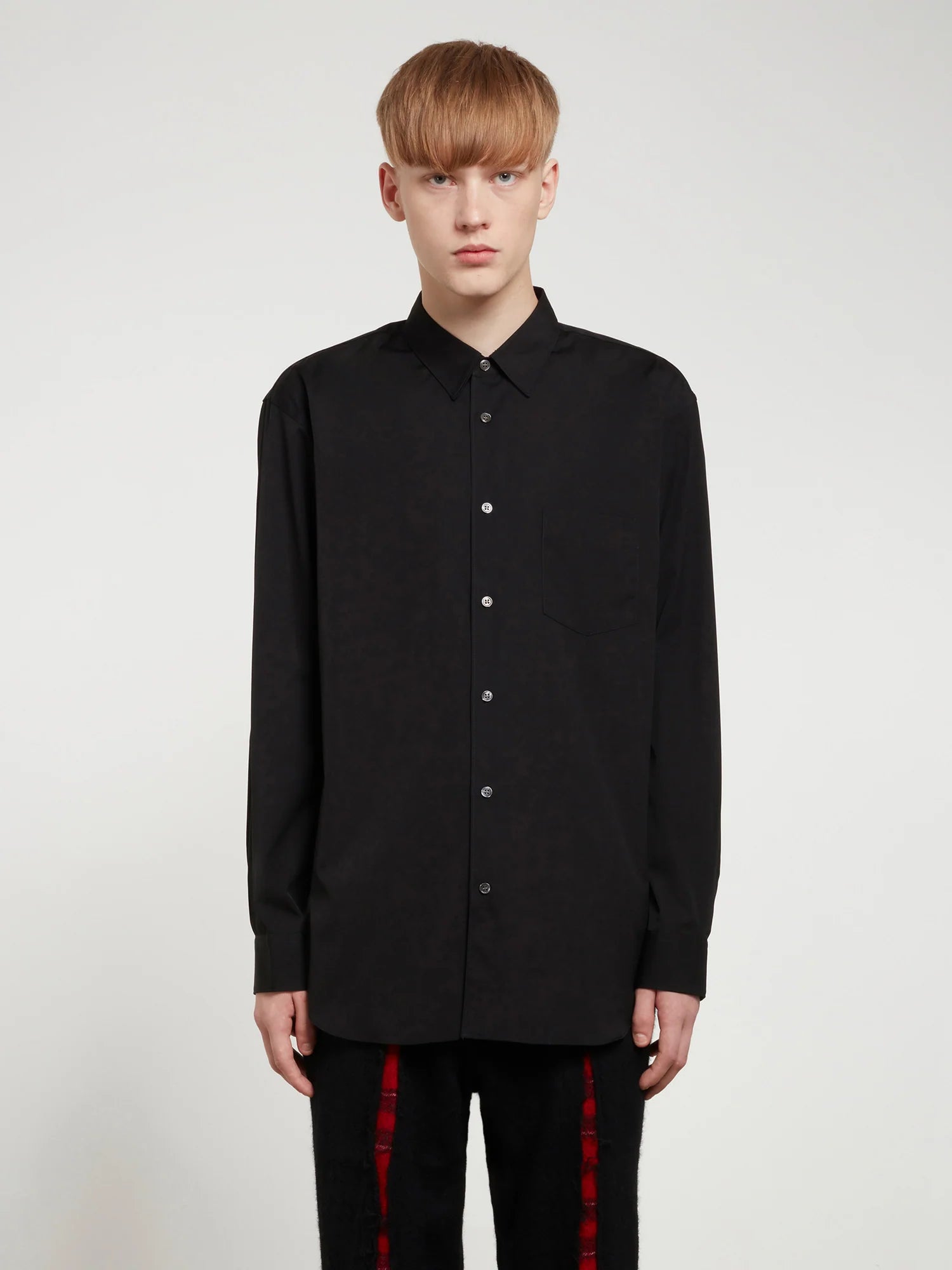 CDG SHIRT FOREVER - Classic Fit Fine Wool Shirt - (Black) view 3