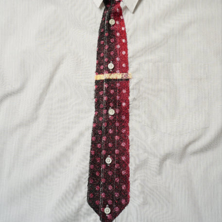 DOUBLET - Trompe L’Oeil Tie Embroidery  - (Grey)