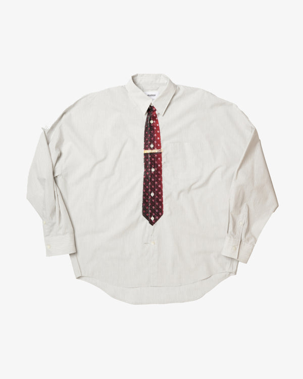 DOUBLET - Trompe L’Oeil Tie Embroidery  - (Grey)