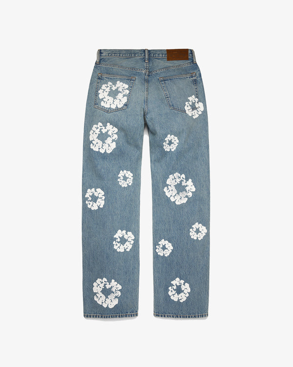 DENIM TEARS - Baggy Wash Cotton Wreath Denim Pant - (Light Wash)