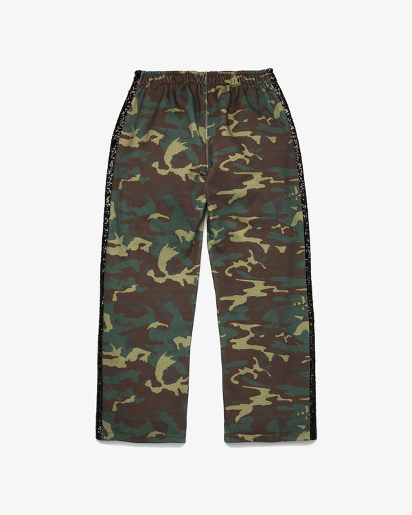 DENIM TEARS - Sequins Side Panel Open Hem Sweat Pant - (Camo)