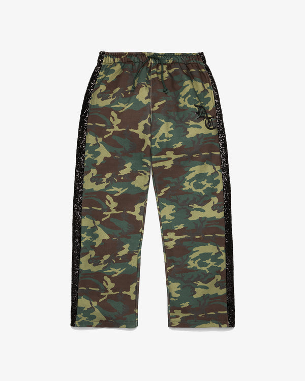 DENIM TEARS - Sequins Side Panel Open Hem Sweat Pant - (Camo)