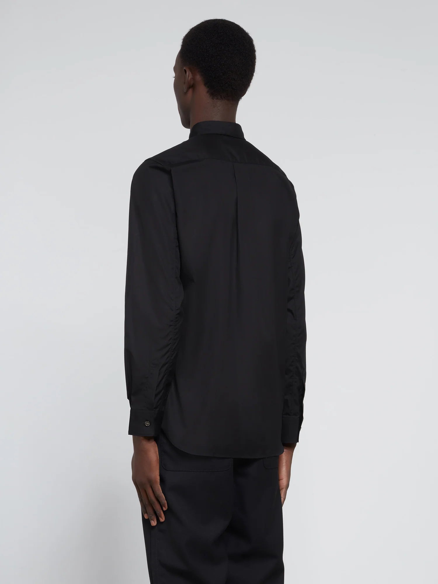 CDG SHIRT FOREVER - Slim Fit Button-Down Cotton Shirt CDGS6PLA - (Black) view 5