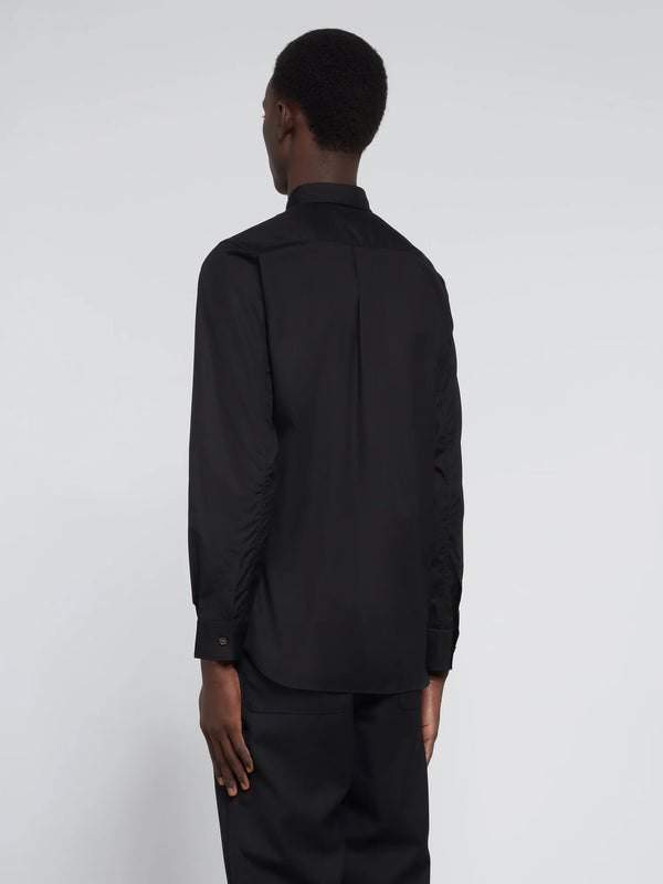 CDG SHIRT FOREVER - Cotton Poplin Plain - (BLACK)