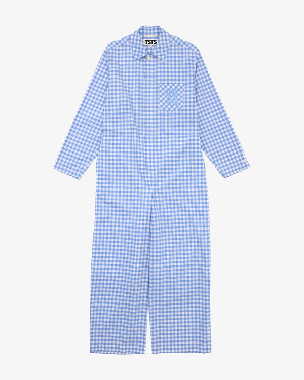 TSTS - Thomas Mason Gingham Jumpsuit - (Saxe Blue)