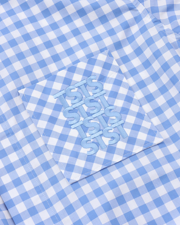 TSTS - Thomas Mason Gingham Jumpsuit - (Saxe Blue)