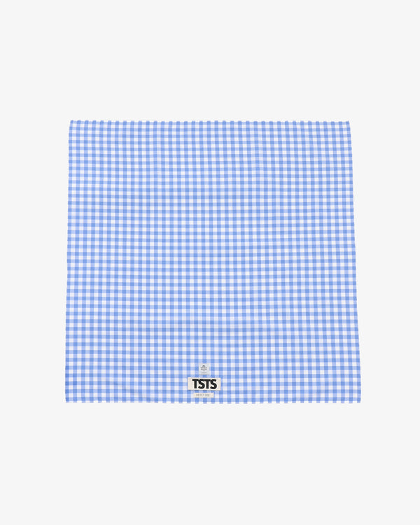 TSTS - Thomas Mason Gingham Scarf - (Saxe Blue)