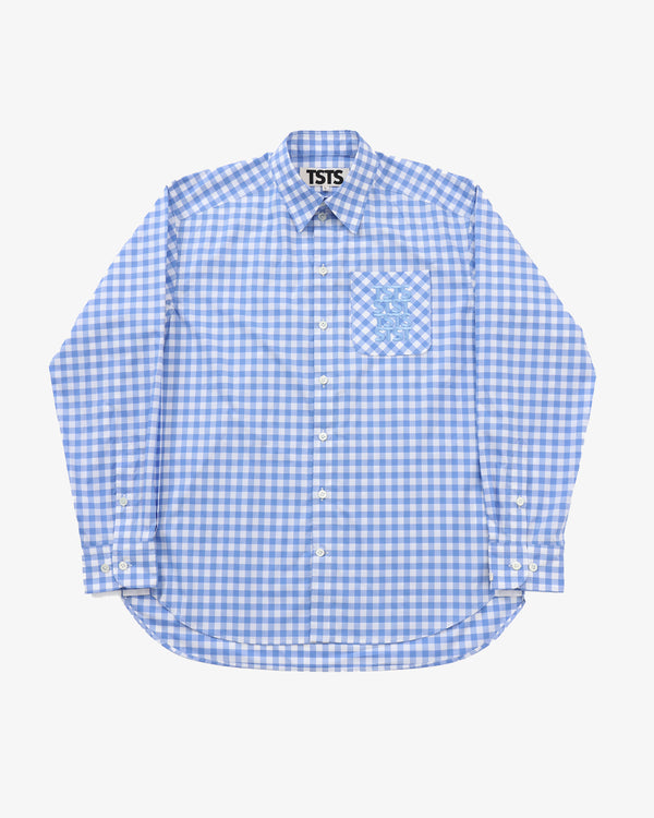 TSTS - Thomas Mason Gingham Shirt - (Saxe Blue)
