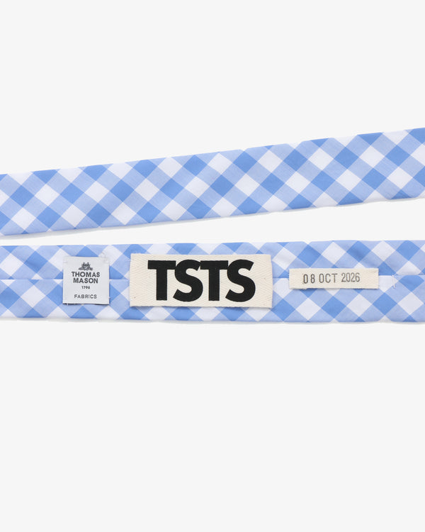 TSTS - Thomas Mason Gingham Tie - (Saxe Blue)
