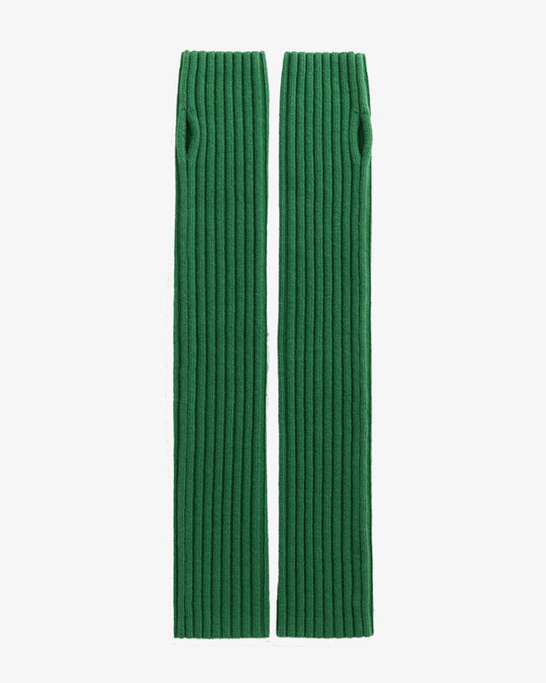 AURALEE × TEKLA - Super Fine Wool Cashmere Rib Knit Arm Warmer - (Forest Green)