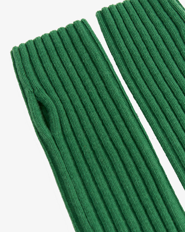 AURALEE × TEKLA - Super Fine Wool Cashmere Rib Knit Arm Warmer - (Forest Green)