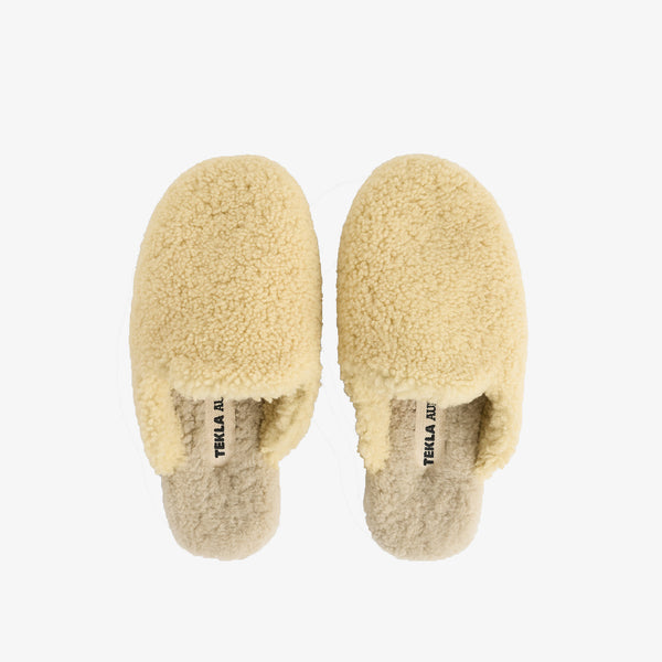 AURALEE × TEKLA - Shearling Home Slippers - (Lichen)