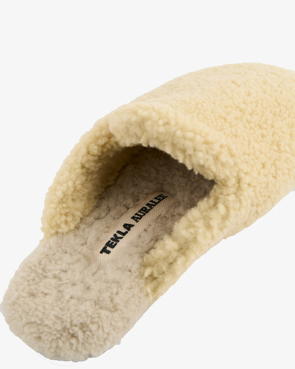 AURALEE × TEKLA - Shearling Home Slippers - (Lichen)