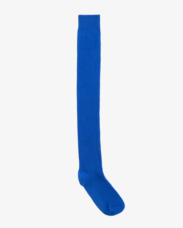 AURALEE × TEKLA - Over The Knee Cotton Socks - (Deep Blue)
