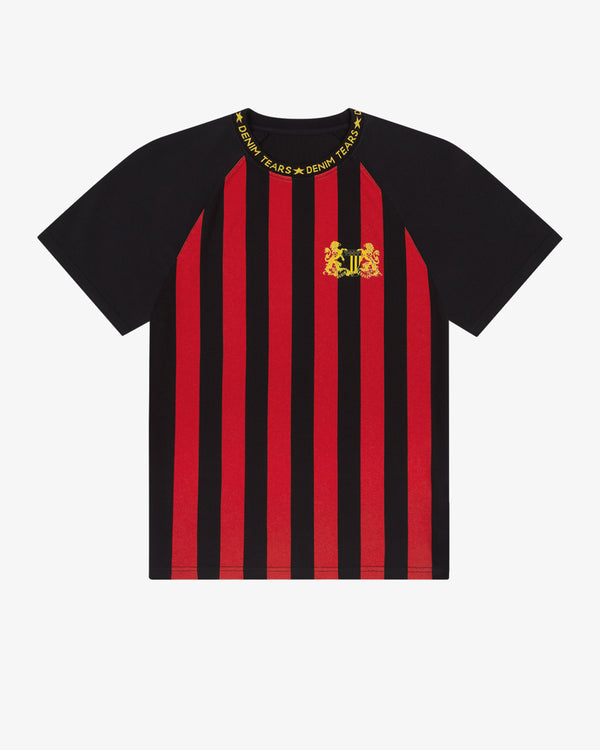 DENIM TEARS - Two Tone Raglan Tee - (Black/Red)