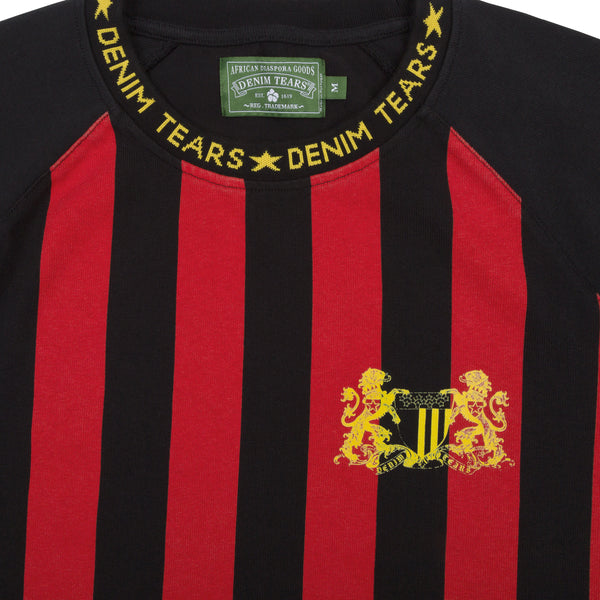 DENIM TEARS - Two Tone Raglan Tee - (Black/Red)