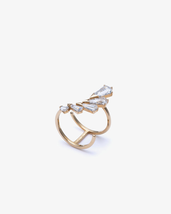 UNSAID - Phoenix Diamond Wing Open Ring - (Yg)