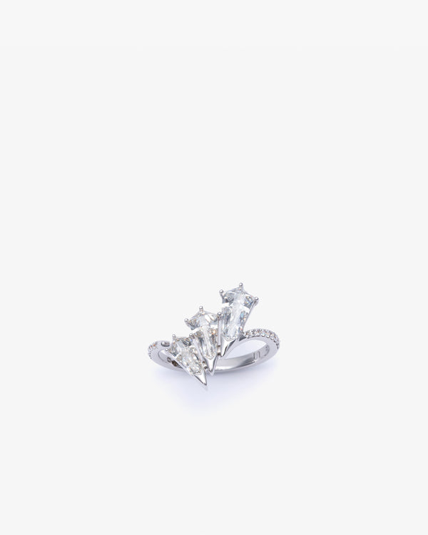 UNSAID - Phoenix Diamond Open Twist Pav Ring - (Wg)