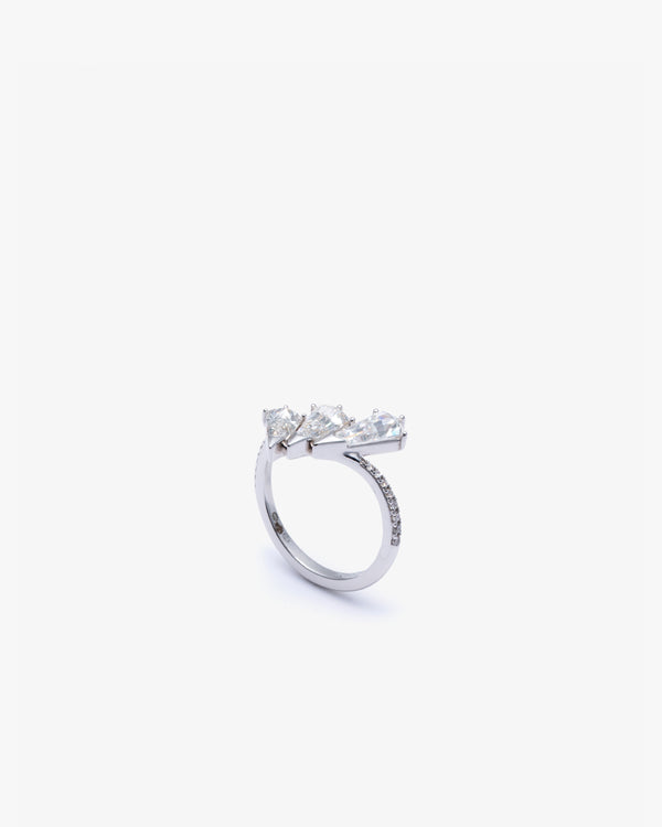 UNSAID - Phoenix Diamond Open Twist Pav Ring - (Wg)