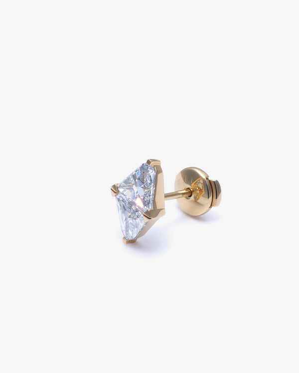 UNSAID - Armor Diamond Single Stud Earring - (Yg)