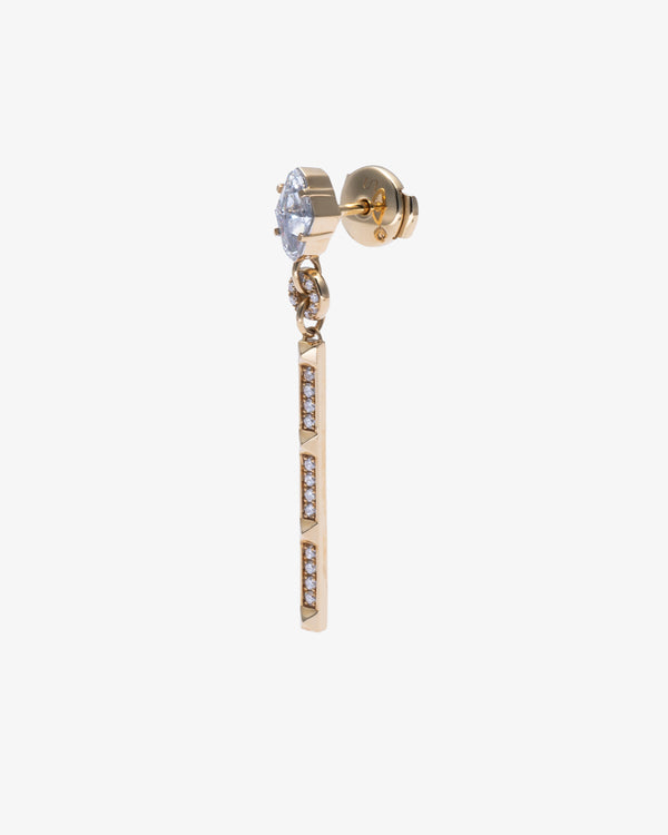 UNSAID - Armor Diamond Single Drop Earring - (Yellow Gold)