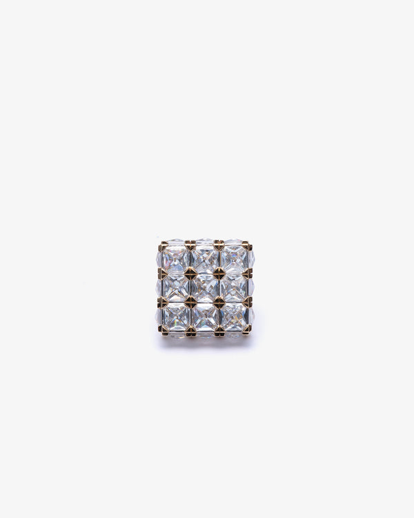 UNSAID - Armor Cube Diamond Single Stud Earring - (Yg)