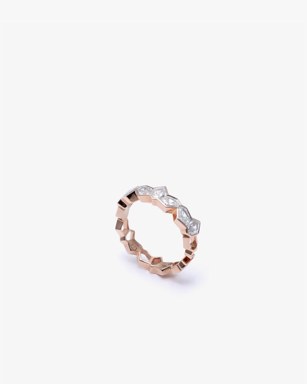 UNSAID - Supernova Diamond Trio Stack Ring - (Rg)