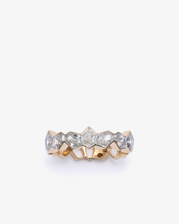 UNSAID - Supernova Diamond Trio Stack Ring - (Yg)