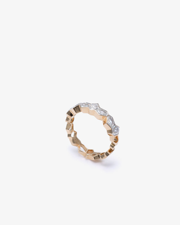 UNSAID - Supernova Diamond Trio Stack Ring - (Yg)