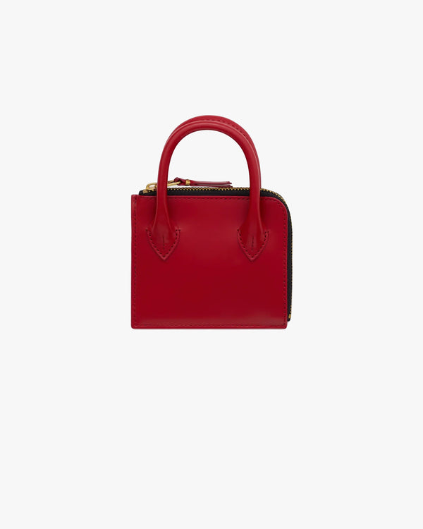 Cdg Wallet - Zip Around Wallet With Handle - (Red)