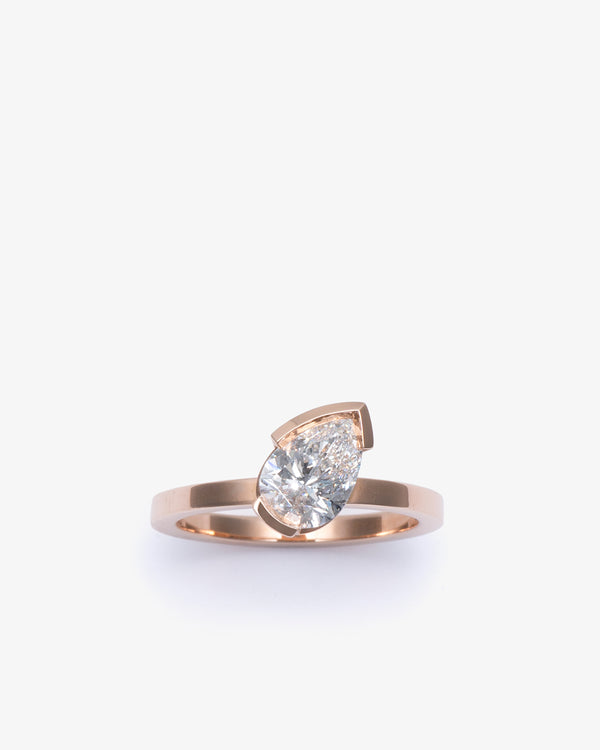 UNSAID - Meta Diamond Pear Solitaire Ring - (Rg)