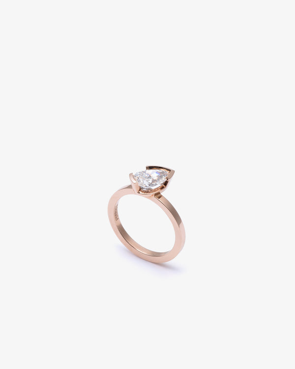UNSAID - Meta Diamond Pear Solitaire Ring - (Rg)