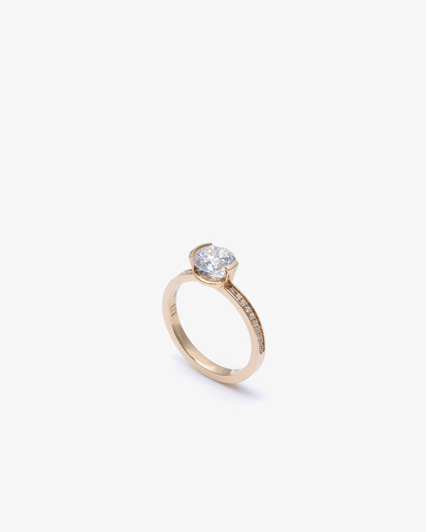 UNSAID - Meta Diamond Round Pave Ring - (Yg)