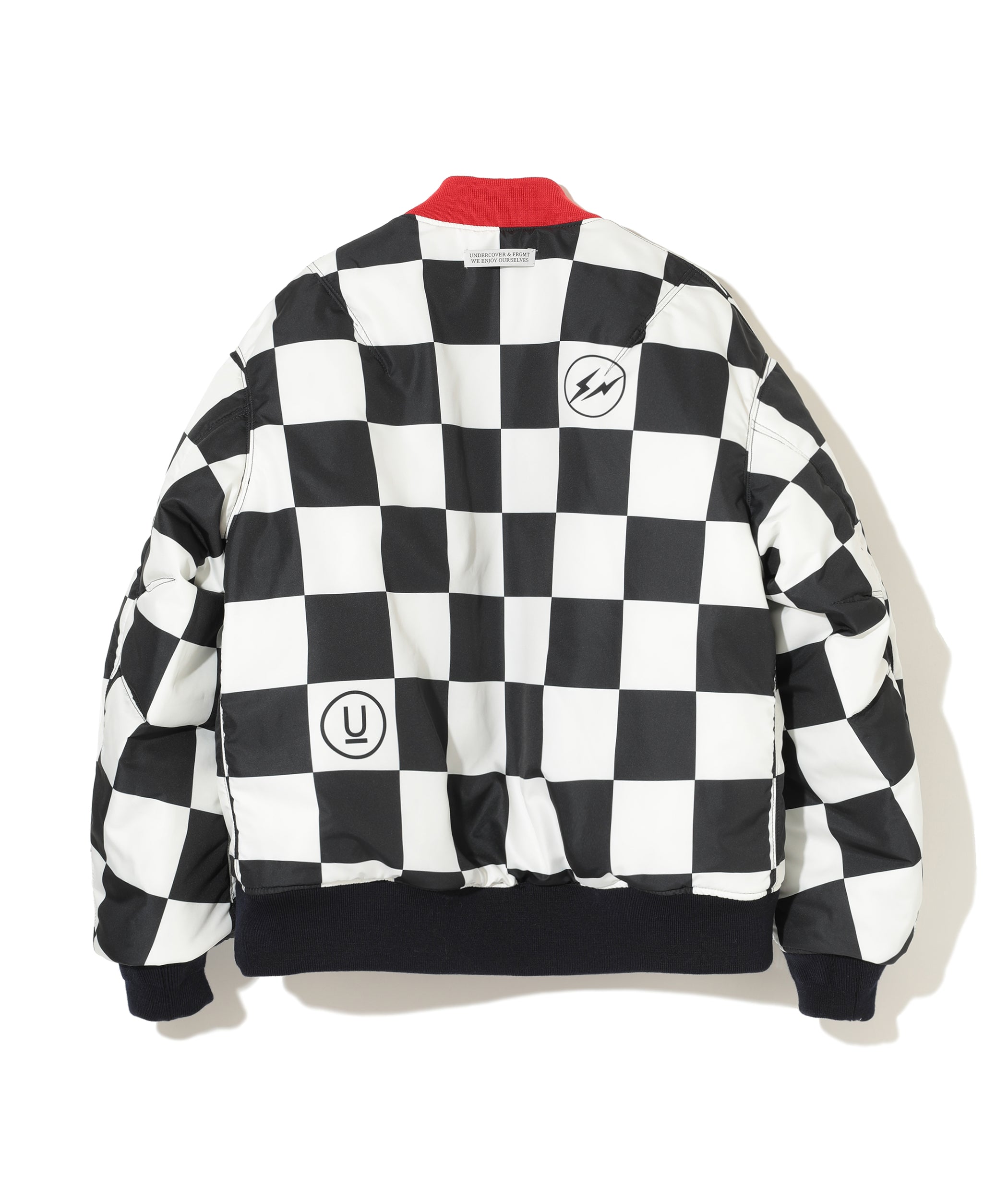 UNDERCOVER X FRAGMENT - Checker Reversible Ma-1 (Frgmt - (Navy)