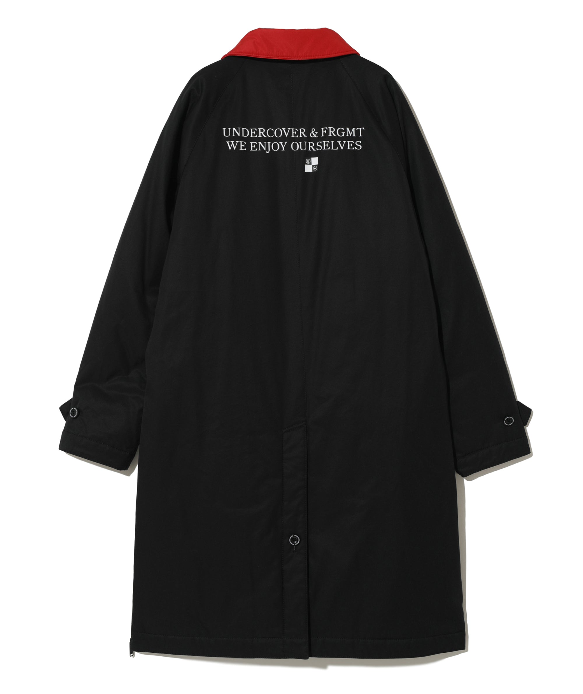 UNDERCOVER X FRAGMENT: Checker Stain Collar Ct (Frgmt (Black 