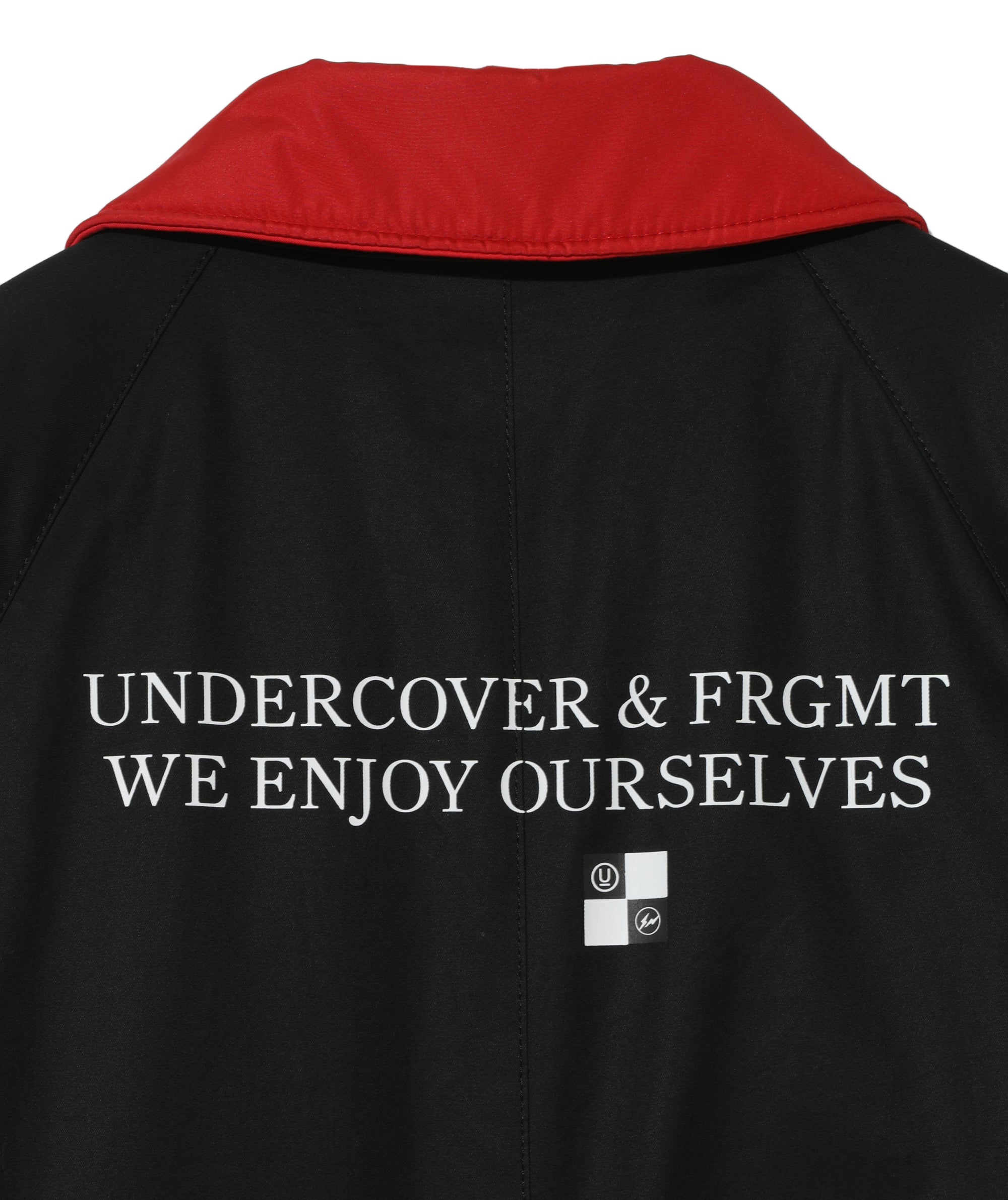 UNDERCOVER X FRAGMENT Checker Stain Collar Ct (Frgmt (Black) DSMG