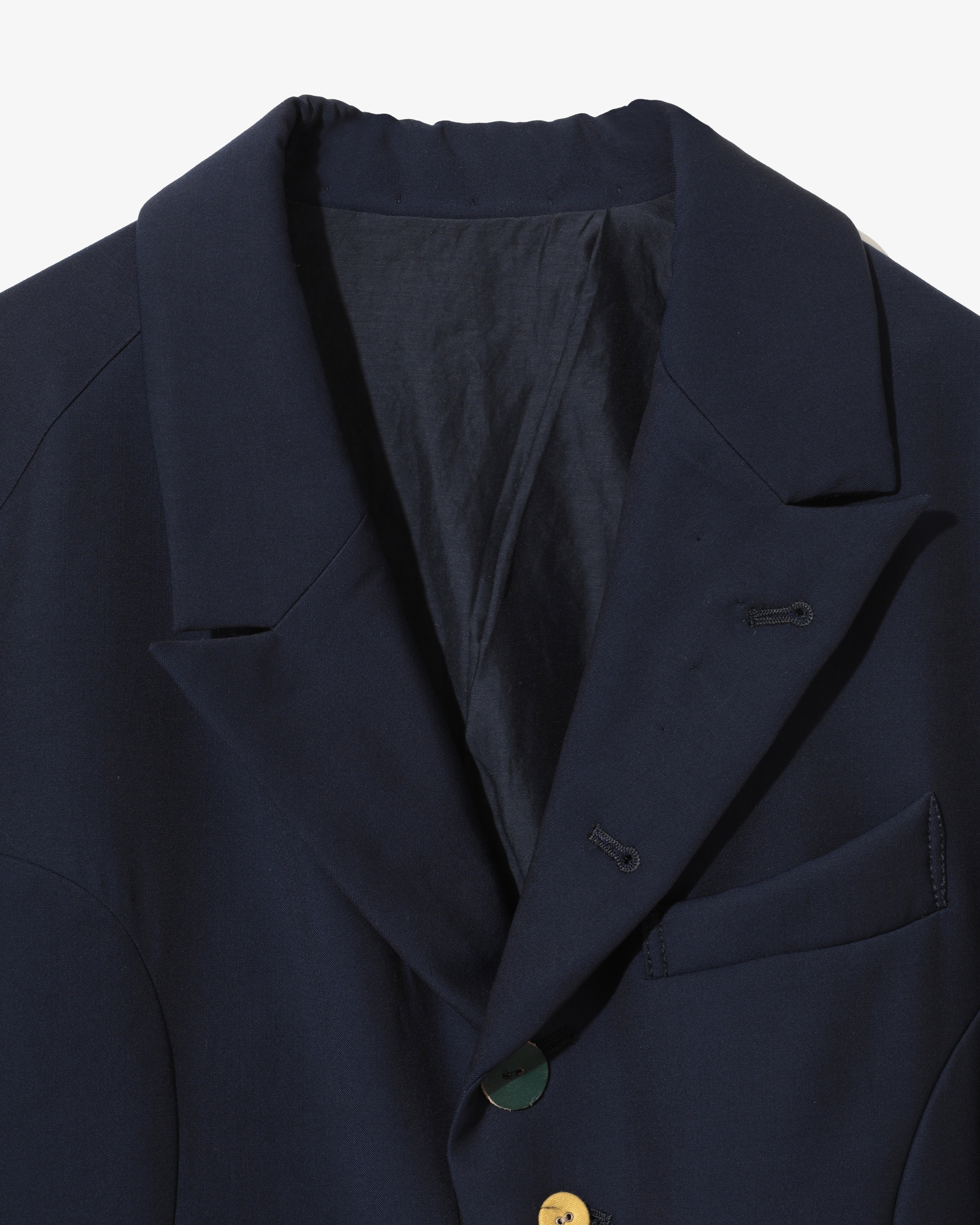 UNDERCOVER W: Wool Peaked Label Jacket (Navy) | DSMG E-SHOP