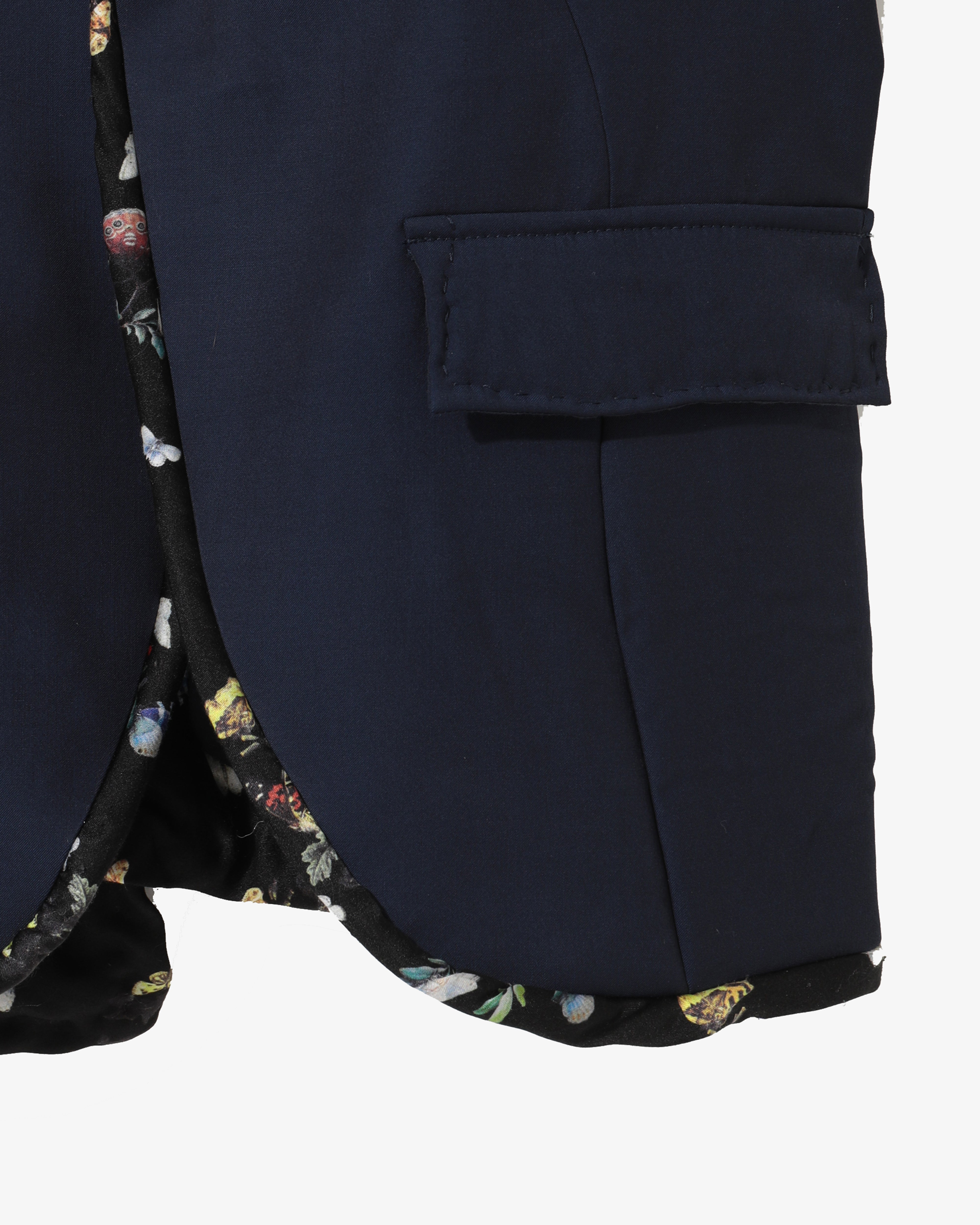 UNDERCOVER W: Wool Peaked Label Jacket (Navy) | DSMG E-SHOP