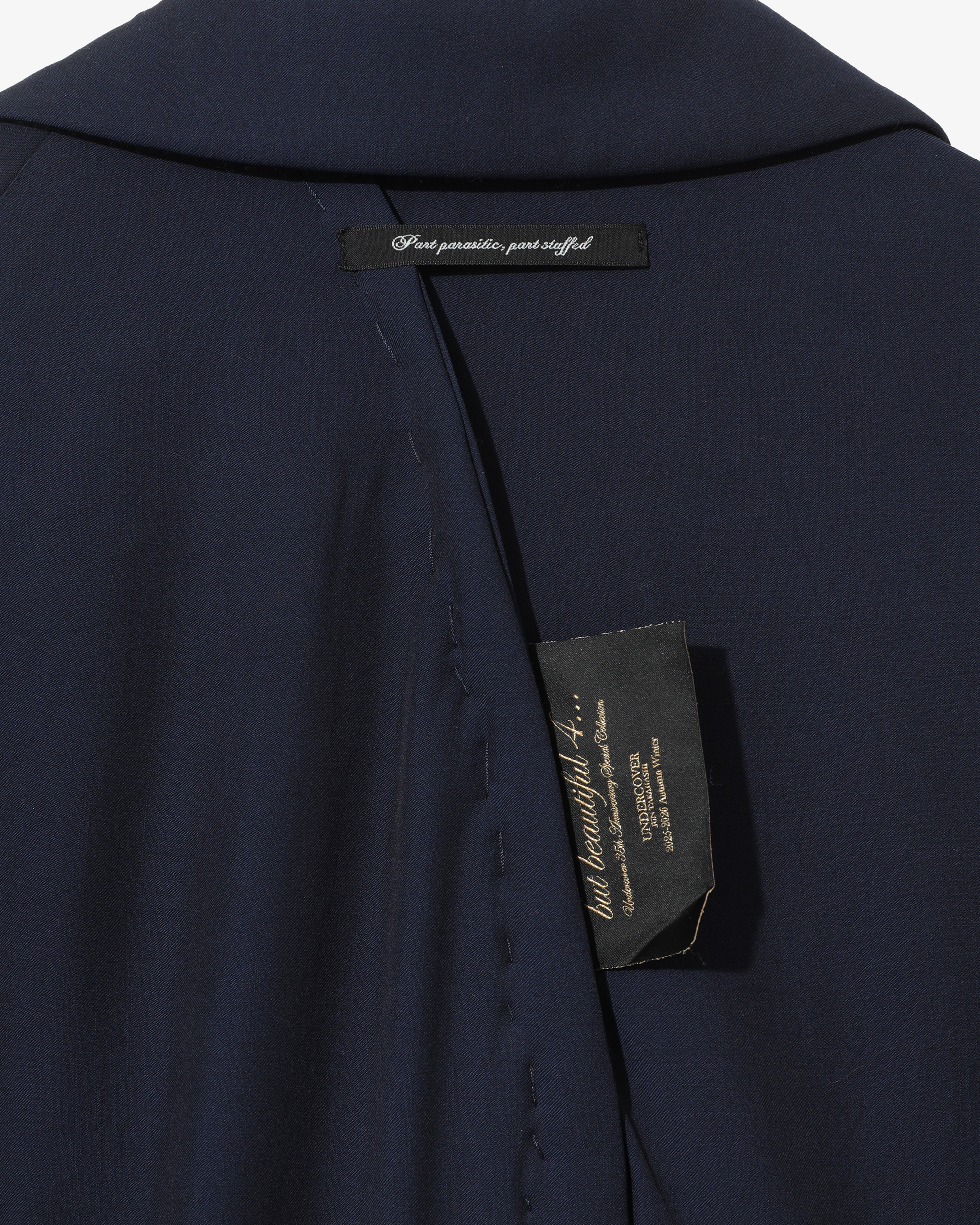 UNDERCOVER W: Wool Peaked Label Jacket (Navy) | DSMG E-SHOP