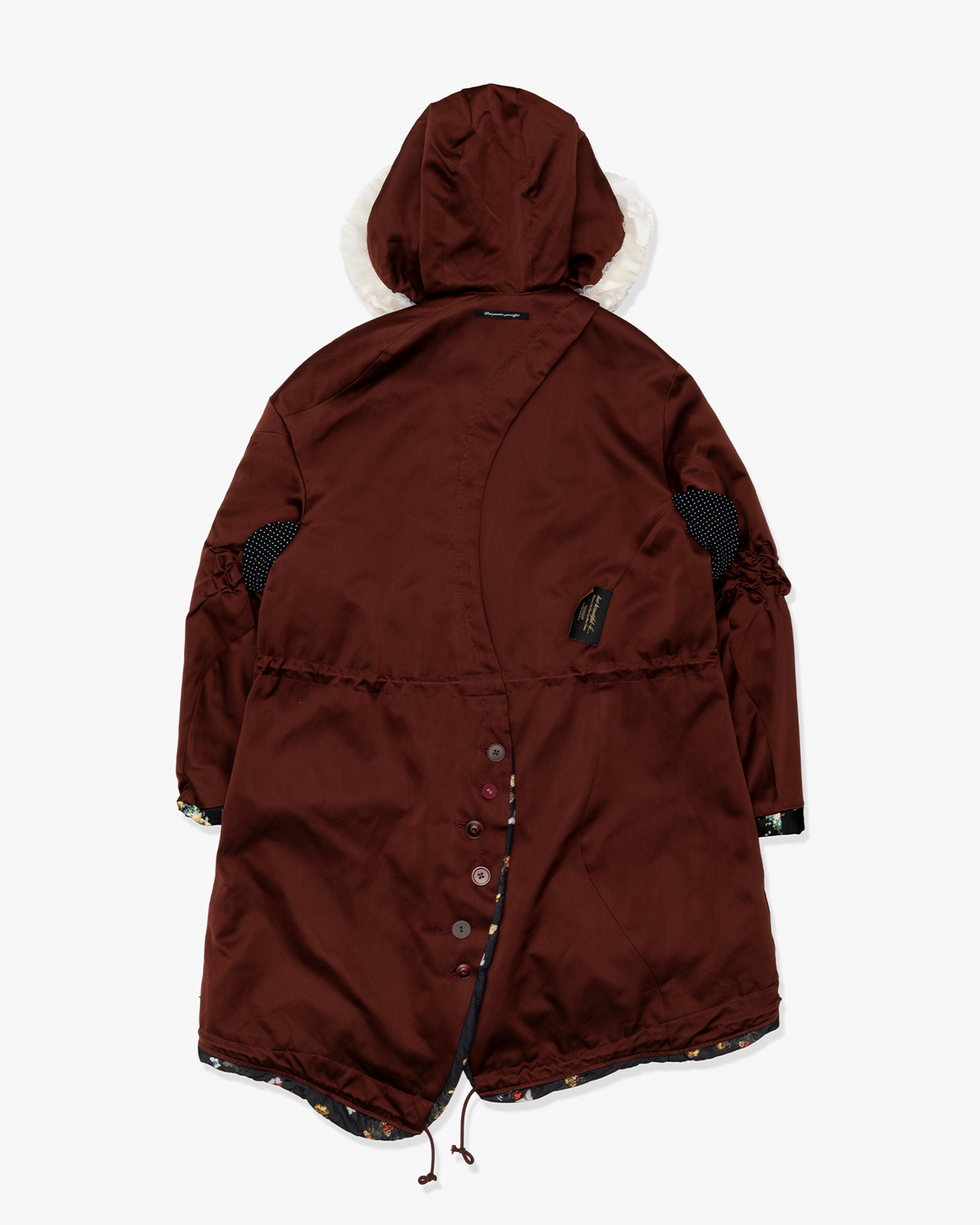 UNDERCOVER W: Double Face Satin Mod Coat (Dark Brown) | DSMG E-SHOP