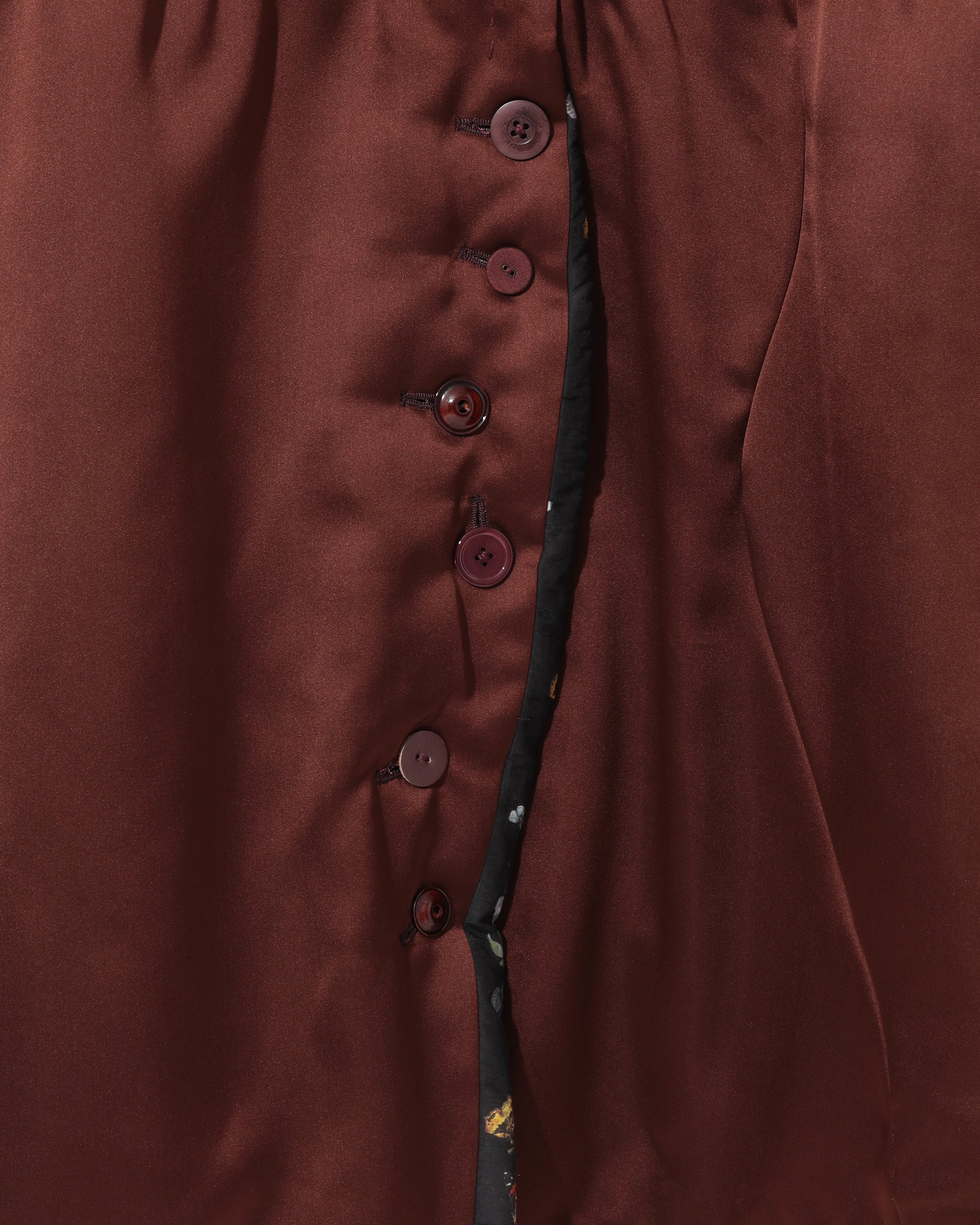 UNDERCOVER W: Double Face Satin Mod Coat (Dark Brown) | DSMG E-SHOP